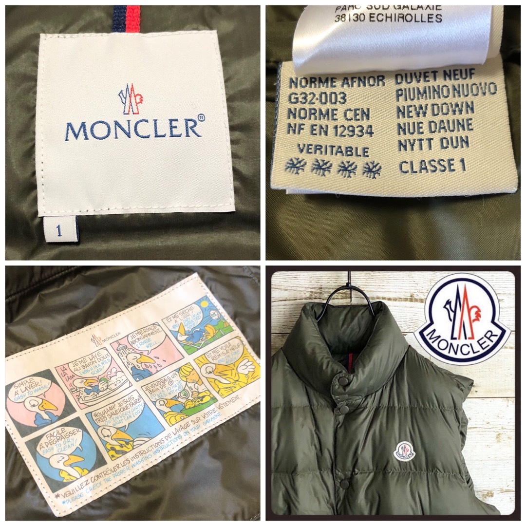 即完売 MONCLER モンクレール ダウンベスト 刺繍 パッチロゴ付き