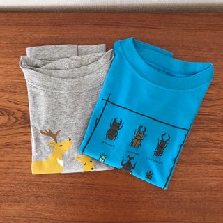 モンベル(mont bell)のmont-bellモンベル Tシャツ サイズ100 2枚セット①カブトシカ(Tシャツ/カットソー)