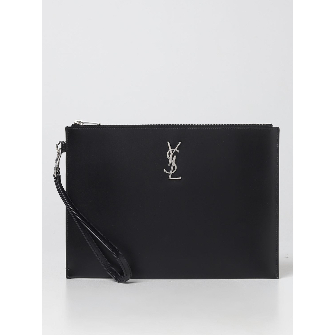 SAINT LAURENT☆YSL ロゴ レザーポーチ クラッチバッグ