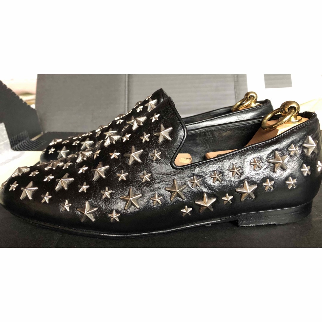 ジミーチュウ JIMMY CHOO スタッズ ローファー 革靴 スリッポン