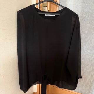 ザラ(ZARA)のザラ　ノースリーブとのドッキング　トップス(カットソー(半袖/袖なし))