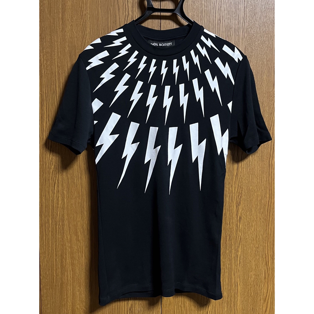 ニールバレット Neil Barrett サンダー 雷 Tシャツ 黒×白