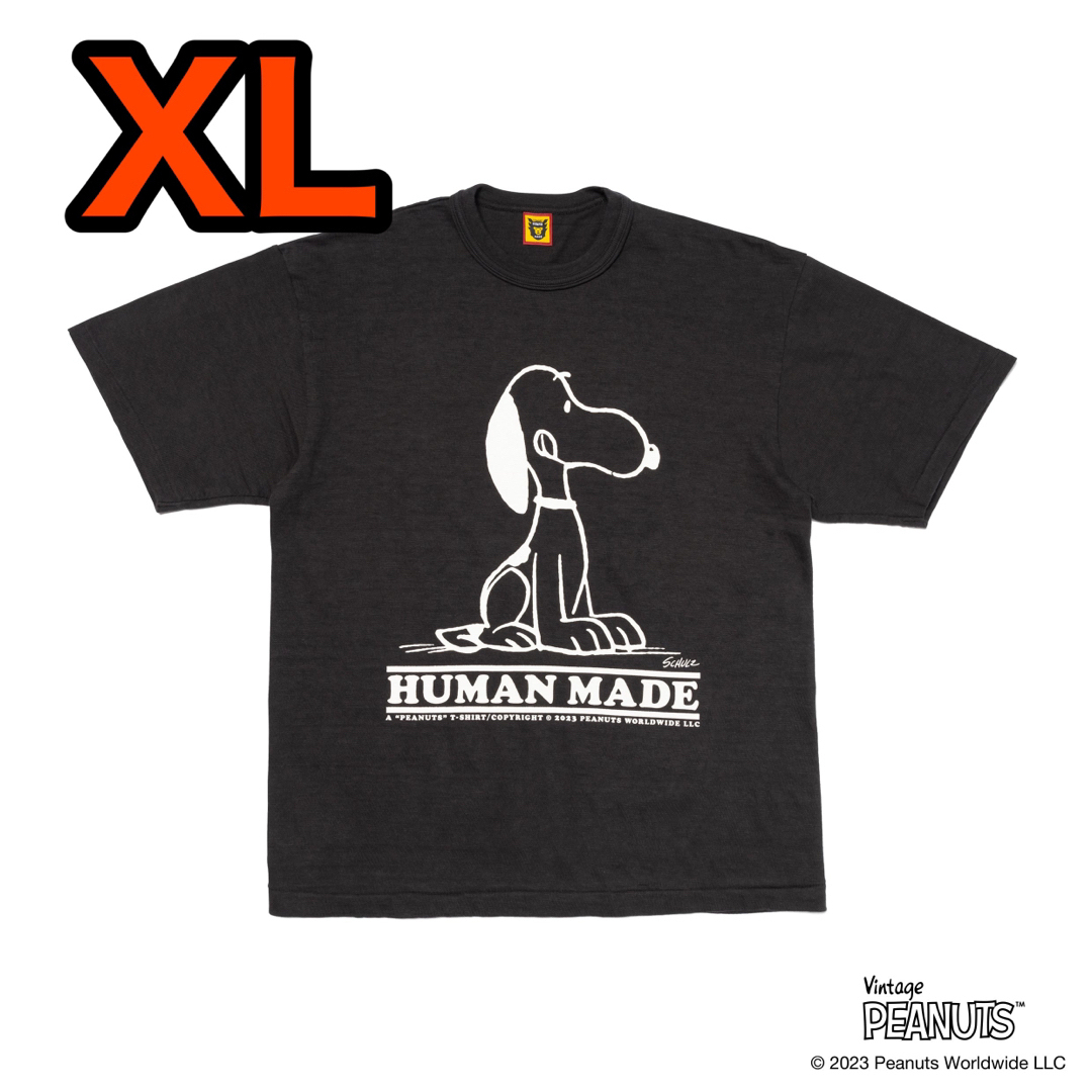 HUMAN MADE(ヒューマンメイド)の週末特価　HUMAN MADE スヌーピー 黒 XL  メンズのトップス(Tシャツ/カットソー(半袖/袖なし))の商品写真