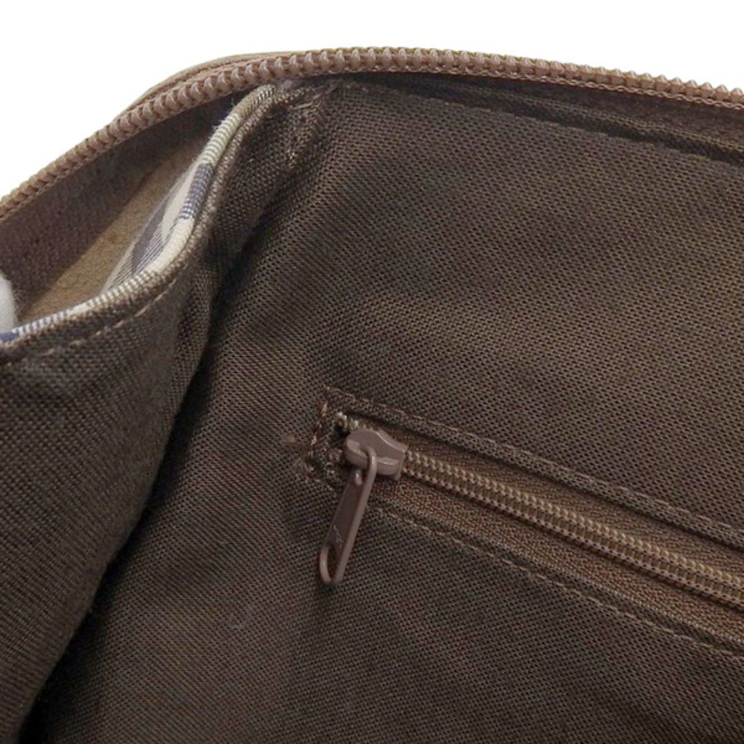 アクアスキュータム Aquascutum キャンバス×レザー ボストンバッグ チェック柄 Y01118
