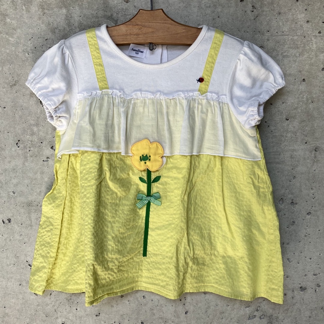 familiar(ファミリア)のファミリア  お花とてんとう虫  tシャツ キッズ/ベビー/マタニティのキッズ服女の子用(90cm~)(Tシャツ/カットソー)の商品写真