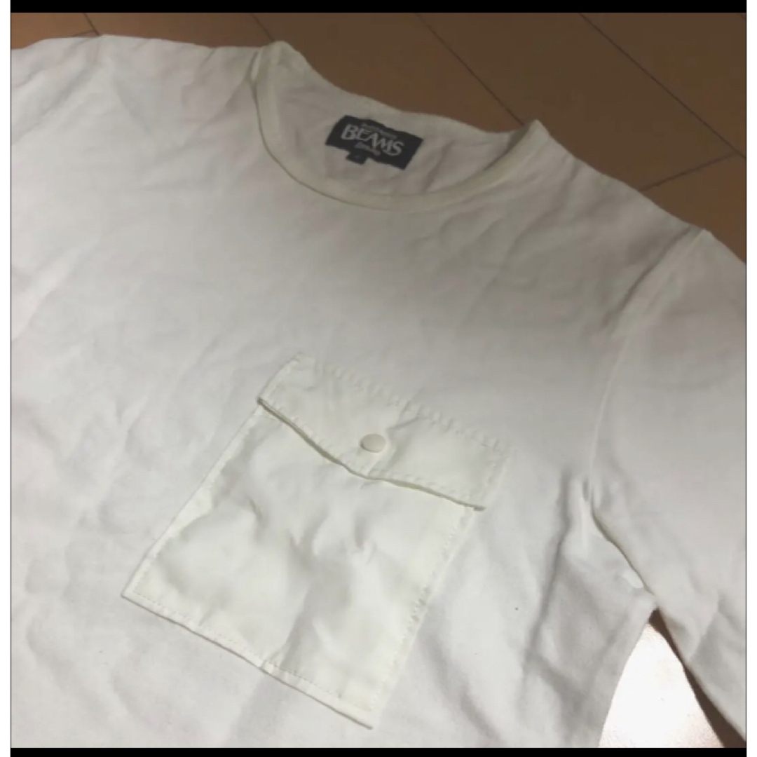 BEAMS(ビームス)のBEAMSオフホワイトコットンポケT メンズのトップス(Tシャツ/カットソー(半袖/袖なし))の商品写真