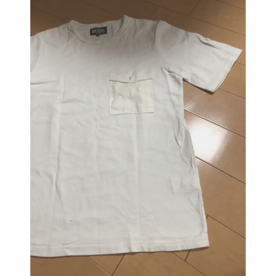 BEAMS(ビームス)のBEAMSオフホワイトコットンポケT メンズのトップス(Tシャツ/カットソー(半袖/袖なし))の商品写真