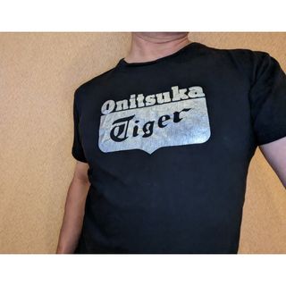 オニツカタイガー(Onitsuka Tiger)のオニツカタイガーヴィンテージシルバーデカロゴプリントTシャツ(Tシャツ/カットソー(半袖/袖なし))