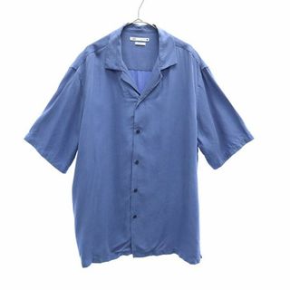 ザラ(ZARA)のザラ 半袖 シャツ L ブルー ZARA オープンカラー レディース 【中古】  【230722】(シャツ/ブラウス(半袖/袖なし))