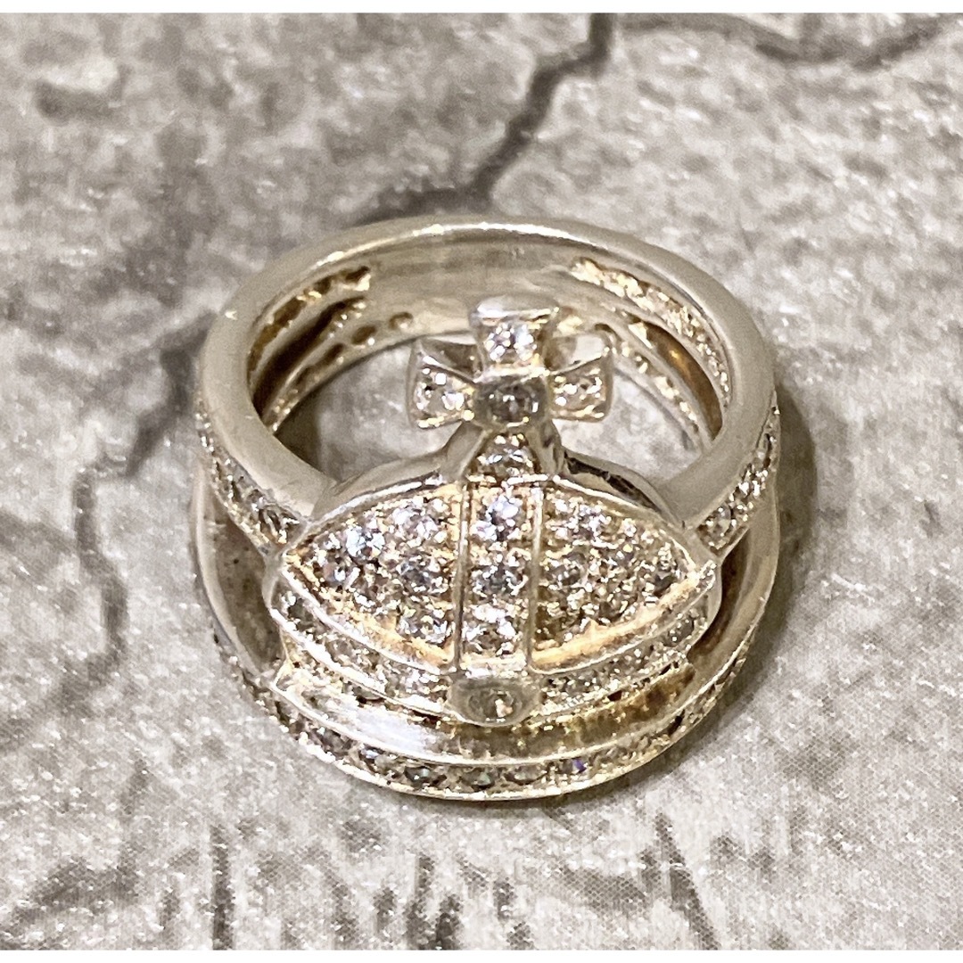 希少 美品 Vivienne Westwood ディアマンテ オーブリング M