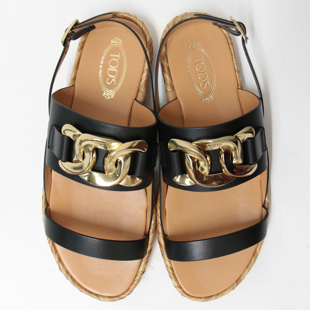 トッズ TOD'S サンダル ケイト メタルチェーン ストラップ ロゴ レディース 靴 シューズ ホワイト XXW11K0GQ80 MID B001