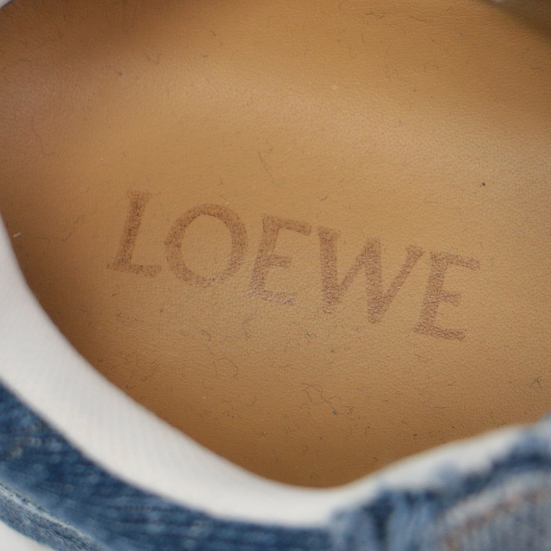 LOEWE ロエベ スニーカー シューズ 靴 23春夏 ブルー系 39(25cm) ローカット デニム レースアップ デコンストラクテッド フラット 厚底 ブランド カジュアル イタリア製 【レディース】【美品】 4