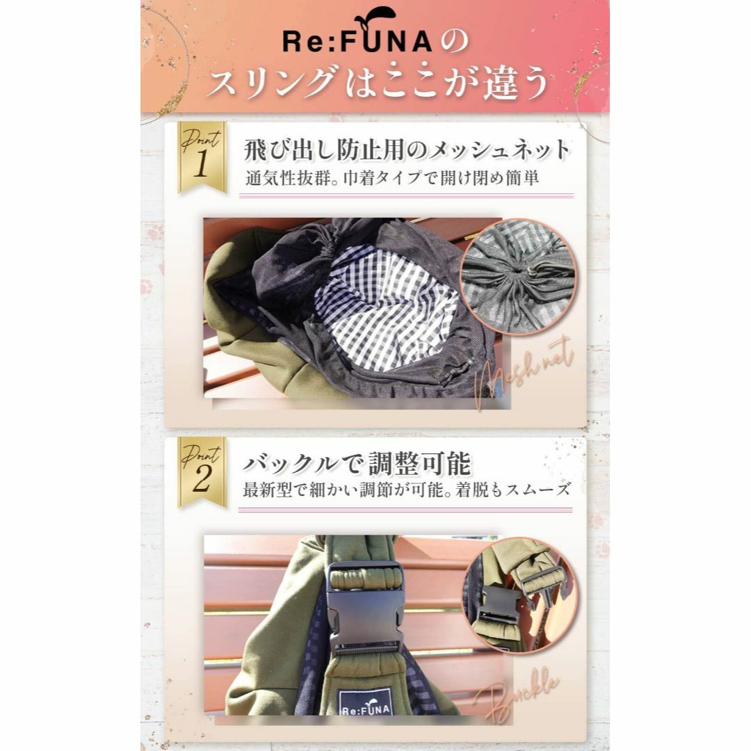 【色: ネイビー】【ペット専門学校講師監修】 ReFUNA ペットスリング 肩パ 4