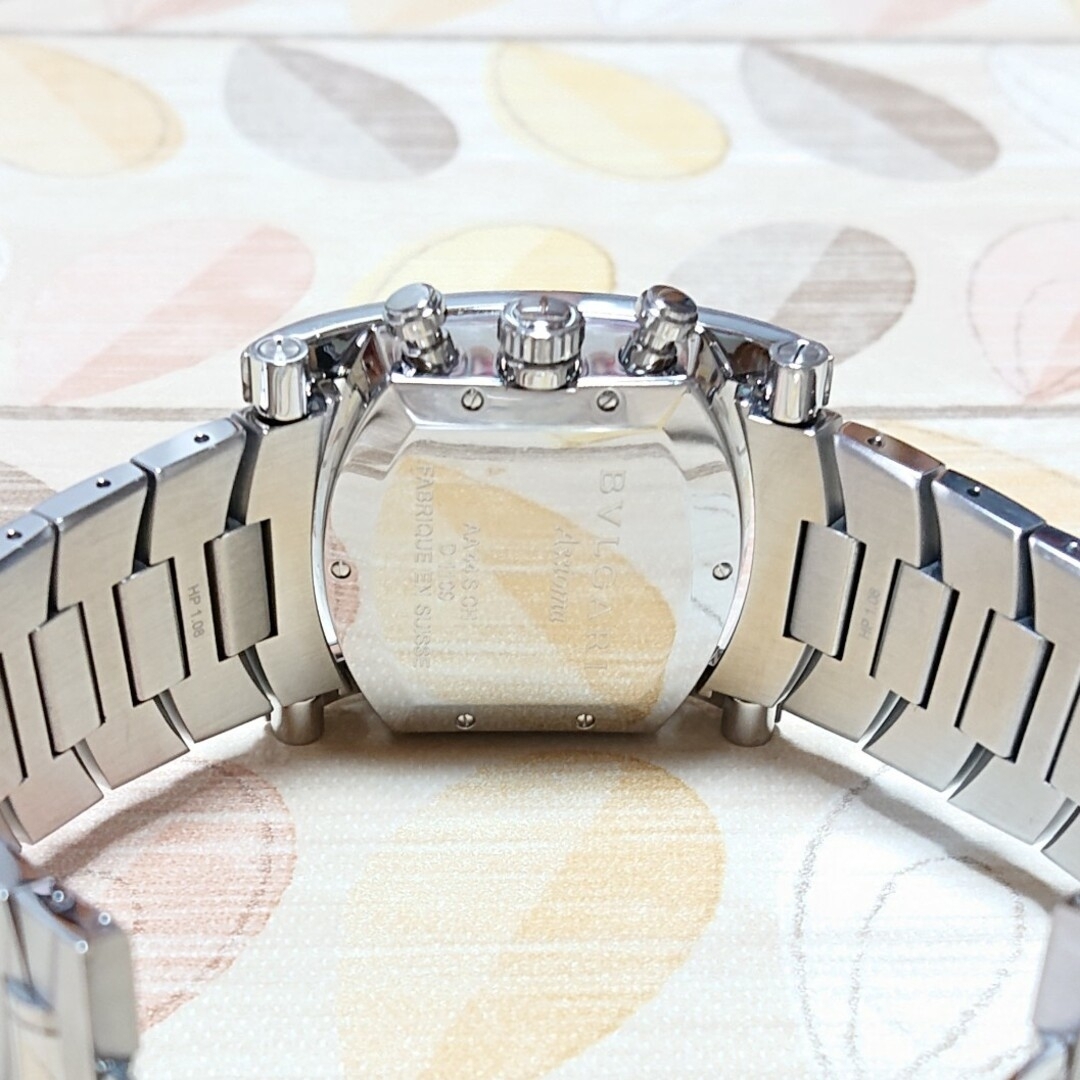美品【ブルガリ アショーマ  BVLGARI】メンズ腕時計 クロノグラフ 正規品