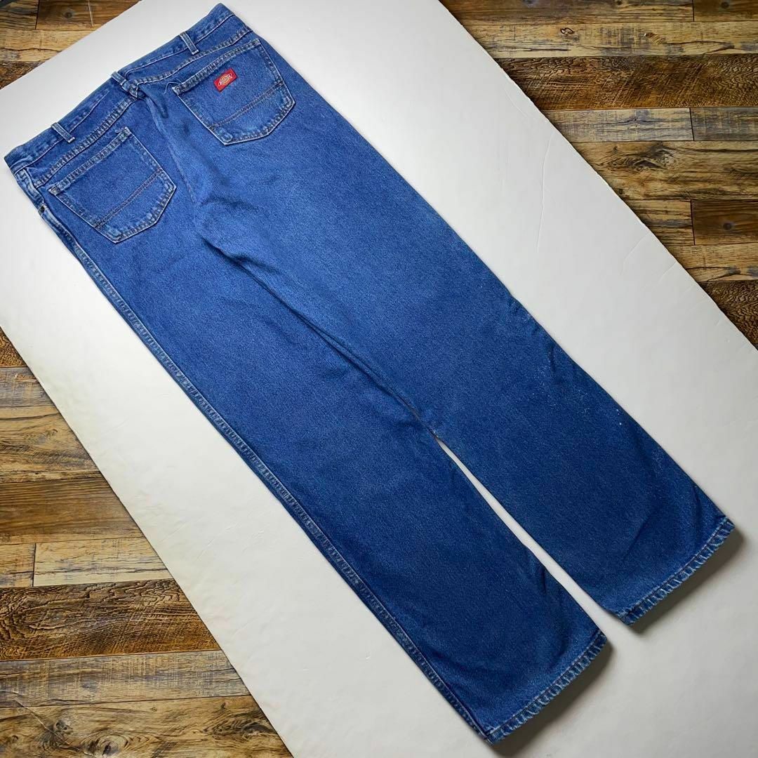 Dickies(ディッキーズ)のディッキーズデニムジーパンw38オーバーサイズ青ブルー極太古着ジーンズメンズ メンズのパンツ(デニム/ジーンズ)の商品写真