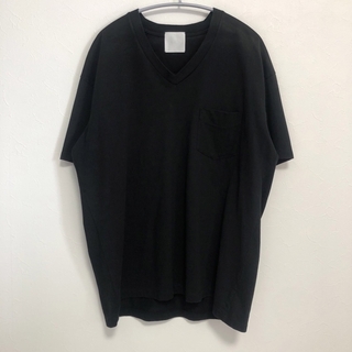 バトナー(BATONER)のWYATT ワイアット Vネック ポケット 半袖Tシャツ 黒 サイズ3(Tシャツ/カットソー(半袖/袖なし))