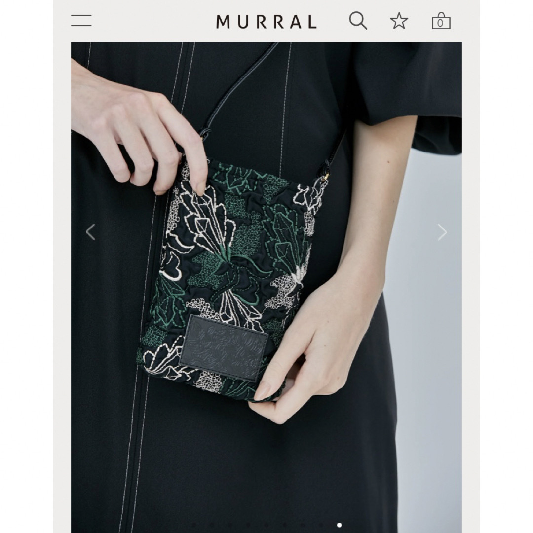 公式・特典付 MURRAL Quartz embroidery minibag (Black