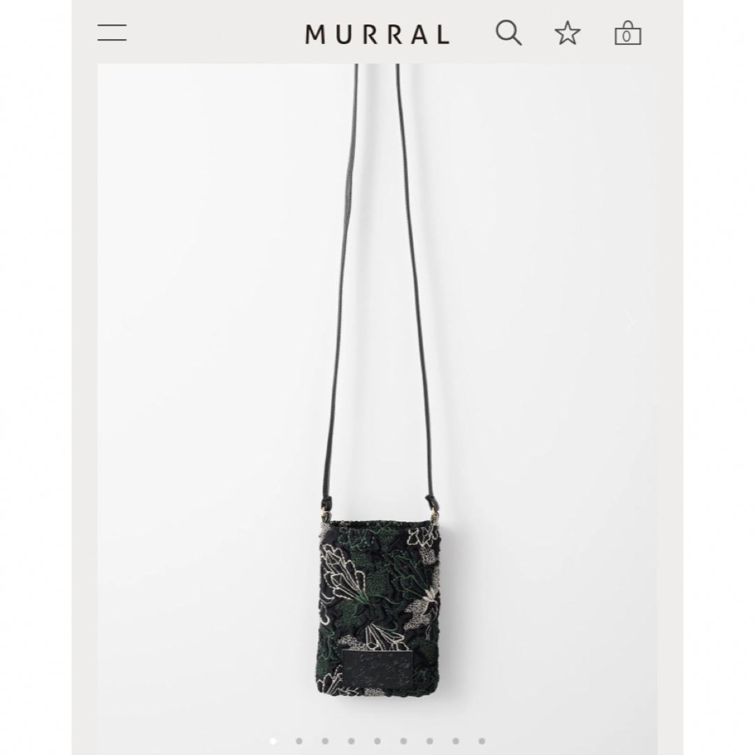 MURRAL(ミューラル)のMURRAL Quartz embroidery minibag (Black) レディースのバッグ(ショルダーバッグ)の商品写真