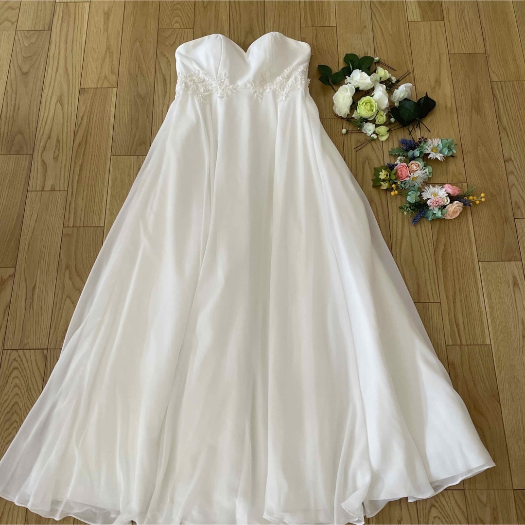 garden of grace スワニーエンパイアドレス ウェディングドレス レディースのフォーマル/ドレス(ウェディングドレス)の商品写真