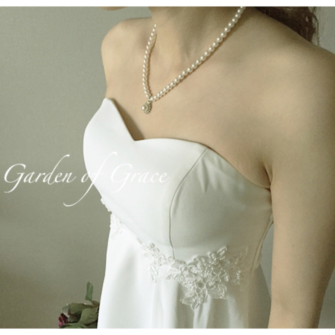 garden of grace スワニーエンパイアドレス ウェディングドレス レディースのフォーマル/ドレス(ウェディングドレス)の商品写真