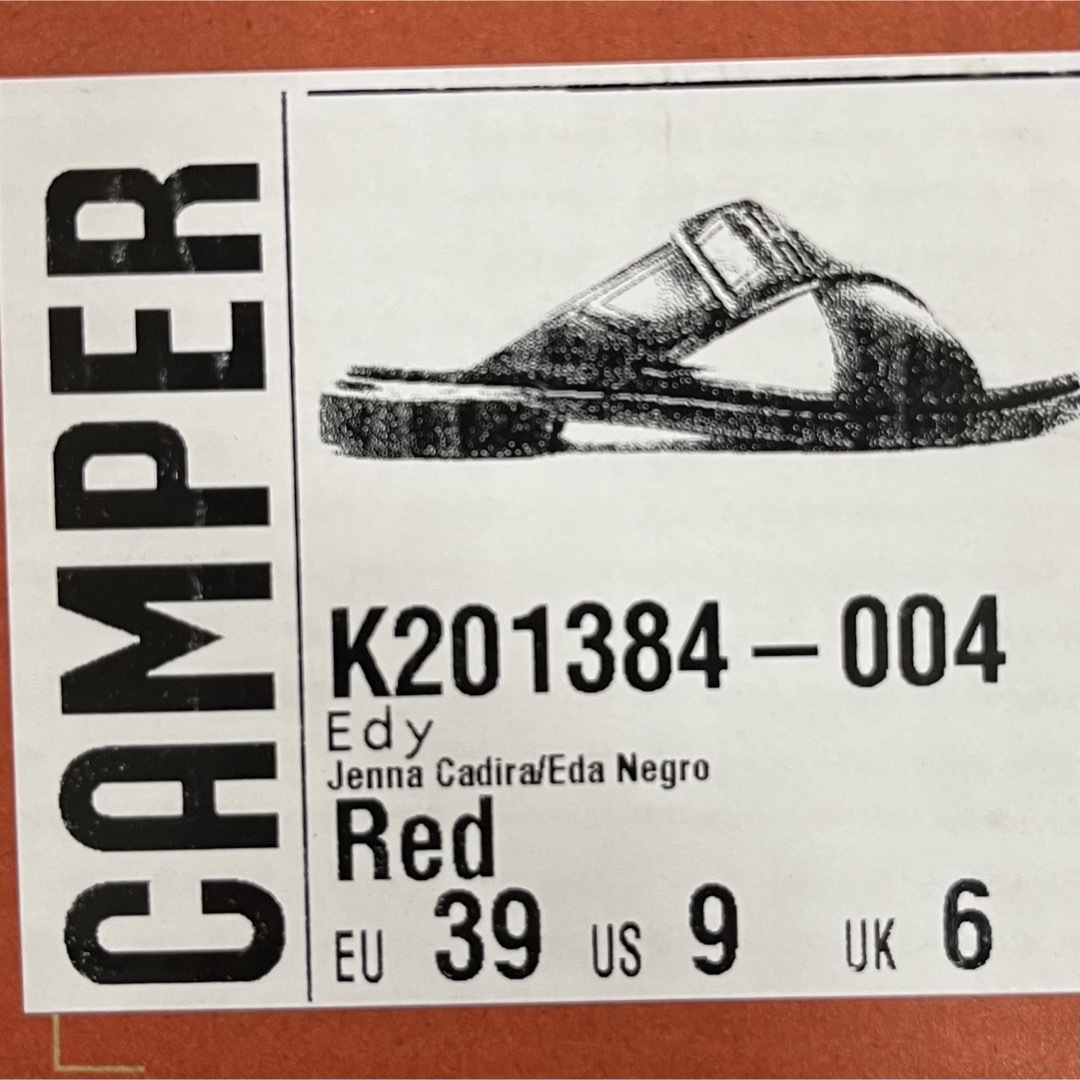 CAMPER(カンペール)の新品 Camper Edy カンペール レザーサンダル レッド レディースの靴/シューズ(サンダル)の商品写真