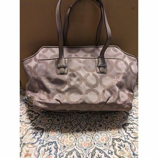 コーチ(COACH)の【中古・美品！】コーチ オプアート トートバッグ キャンバス/レザー レディース(トートバッグ)