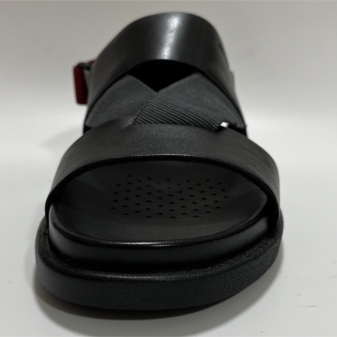 GEOX(ジェオックス)の新品 GEOX ジェオックス レザーサンダル ブラック メンズの靴/シューズ(サンダル)の商品写真
