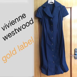 ヴィヴィアンウエストウッド(Vivienne Westwood)のヴィヴィアンウエストウッドvivienne westwoodワンピース　ネイビー(ひざ丈ワンピース)