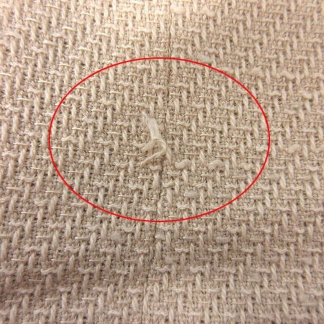ef-de(エフデ)のエフデ ワンピース ひざ丈 スクエアネック ウール 半袖 9 ライトベージュ レディースのワンピース(ひざ丈ワンピース)の商品写真