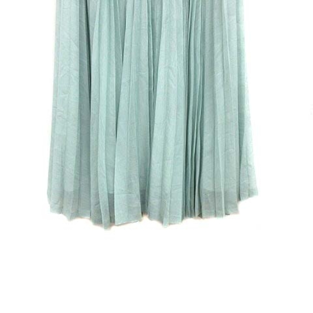 INED(イネド)のイネド INED プリーツスカート ミモレ ロング 7 緑 エメラルドグリーン レディースのスカート(ロングスカート)の商品写真