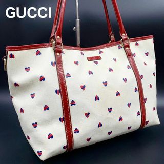 グッチ(Gucci)の希少✨　グッチ　トートバッグ　バレンタイン限定　レディース　ハートロゴ GG柄(トートバッグ)