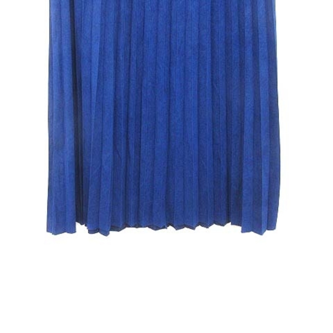 ZARA(ザラ)のザラ ZARA プリーツスカート ロング フェイクスエード L 青 ブルー レディースのスカート(ロングスカート)の商品写真