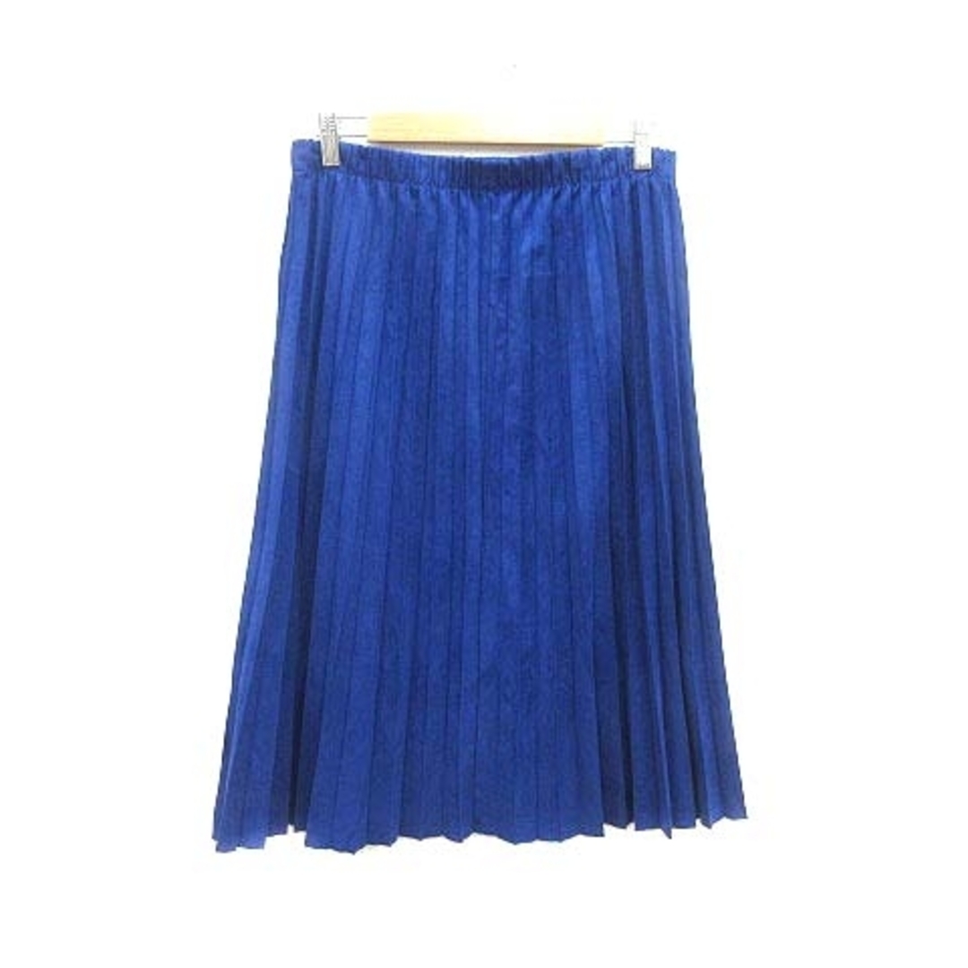 ZARA(ザラ)のザラ ZARA プリーツスカート ロング フェイクスエード L 青 ブルー レディースのスカート(ロングスカート)の商品写真