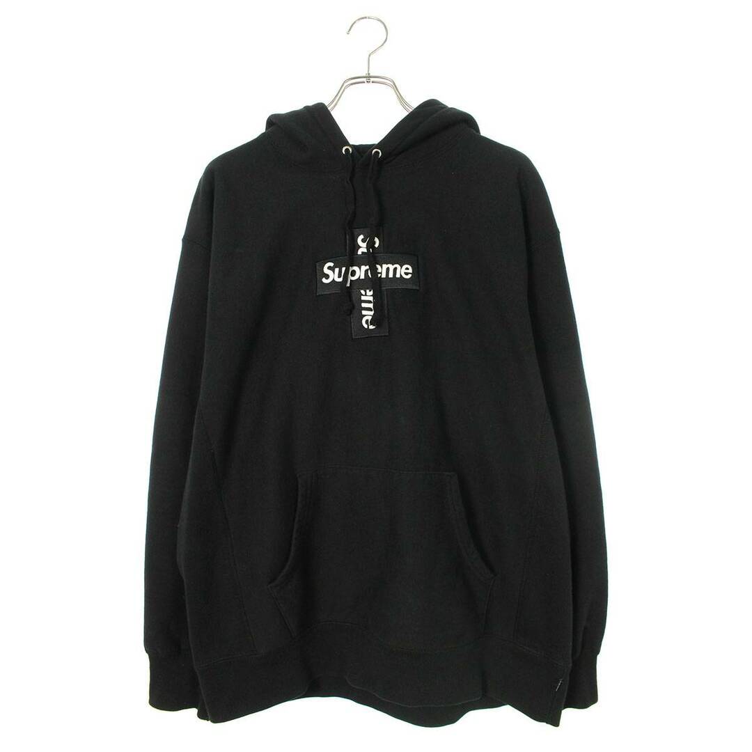 Supreme Cross Box Logo Hooded グレー L