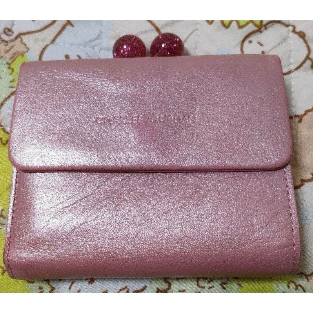☆　シャルルジョルダン　キャンディ　がま口二つ折り財布　ピンク