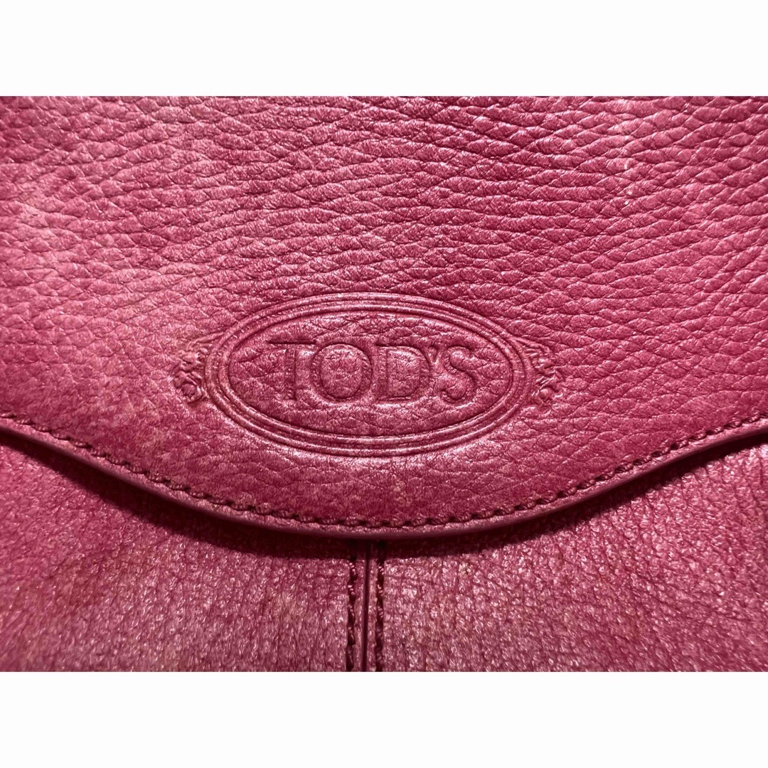 TOD’S レザーハンドバックイタリア製　ピンクレザー　ヴィンテージ　レア物★Italia