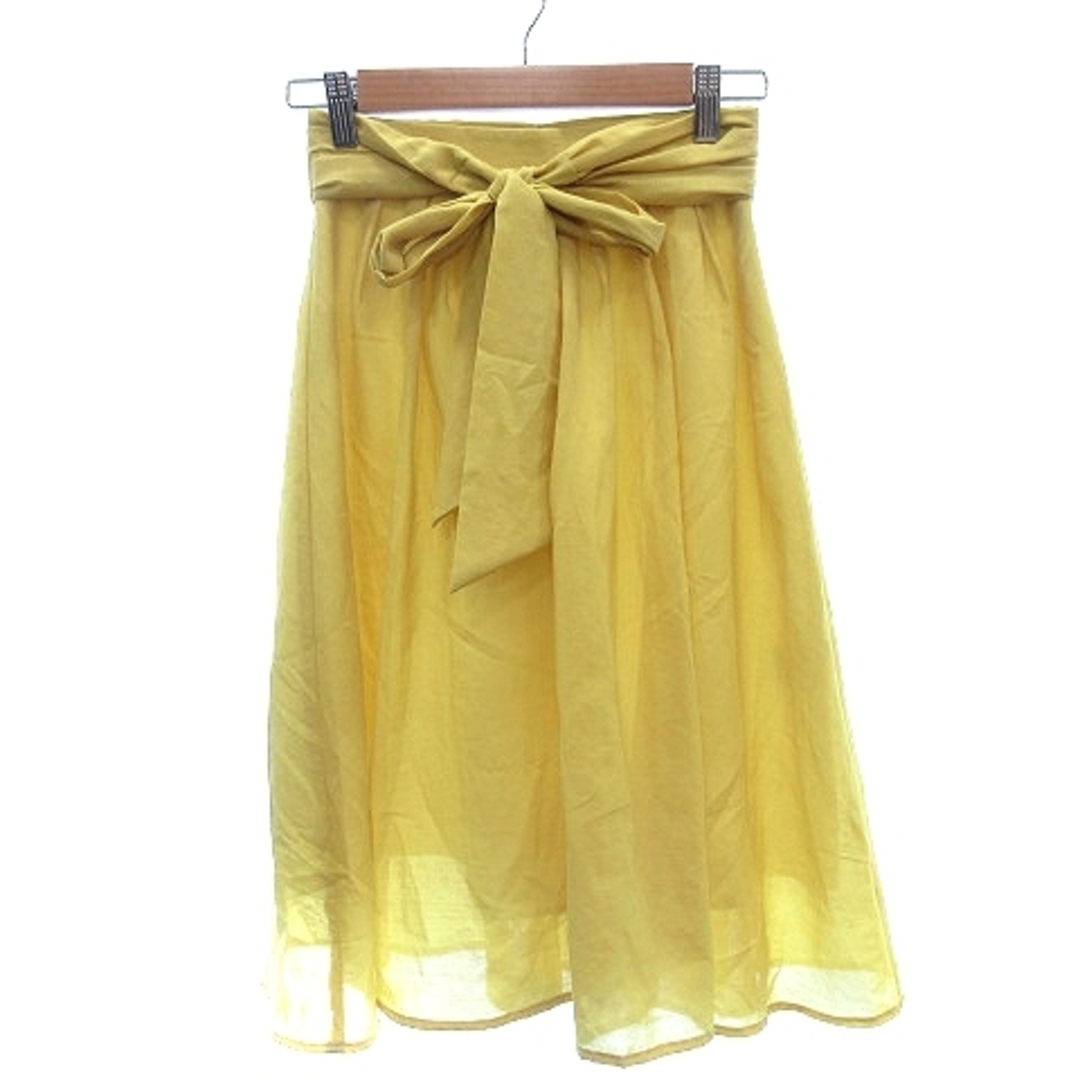 Apuweiser-riche(アプワイザーリッシェ)のアプワイザーリッシェ フレアスカート ミモレ ロング ウエストマーク 0 黄色 レディースのスカート(ロングスカート)の商品写真