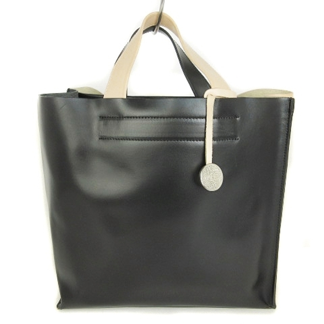 Furla - フルラ トートバッグ レザー 本革 チャーム付き バイカラー 黒