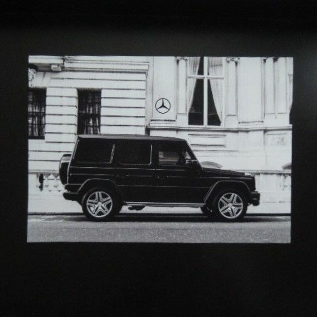 A4 額付き ポスター Benz ゲレンデ Gクラス 白黒 ベンツフォトの通販