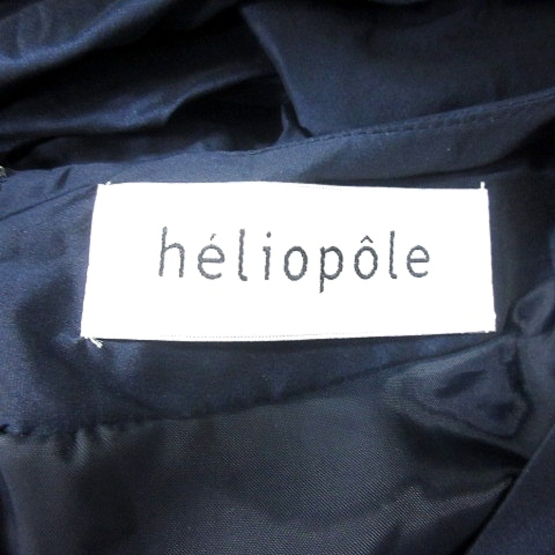 heliopole(エリオポール)のエリオポール ワンピース Aライン ひざ丈 ノースリーブ 36 紺 レディースのワンピース(ひざ丈ワンピース)の商品写真