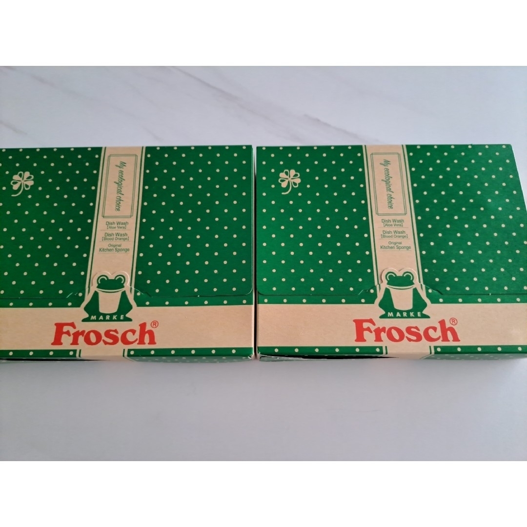 Frosch(フロッシュ)のフロッシュ 食器用洗剤 リーフスポンジギフトセット x2 インテリア/住まい/日用品の日用品/生活雑貨/旅行(洗剤/柔軟剤)の商品写真