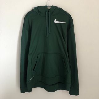 ナイキ(NIKE)のNIKE ナイキ プルオーバー ロゴ パーカー Lサイズ(US規格) グリーン(パーカー)