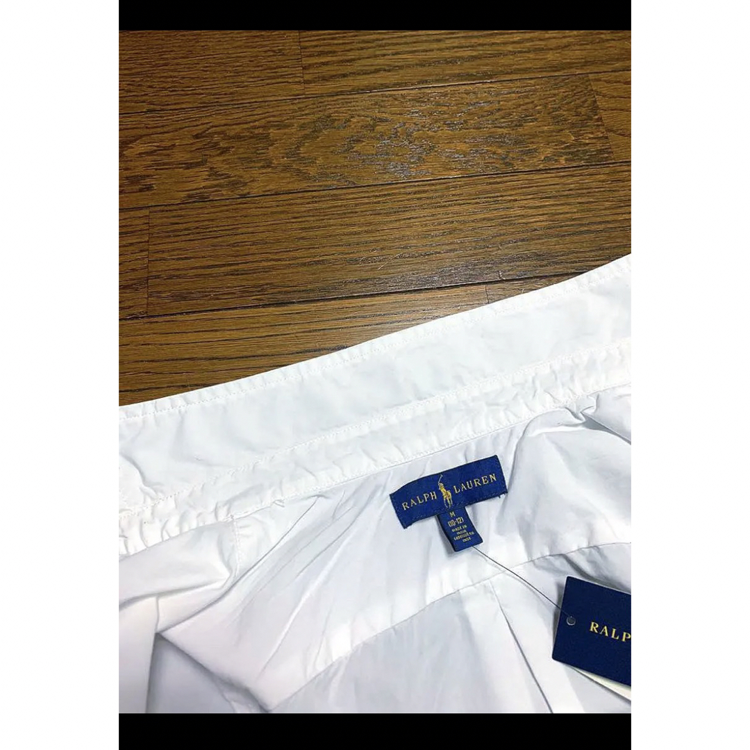 【新品】 ラルフローレン ボタンダウン 半袖 シャツ ホワイト XS S1376