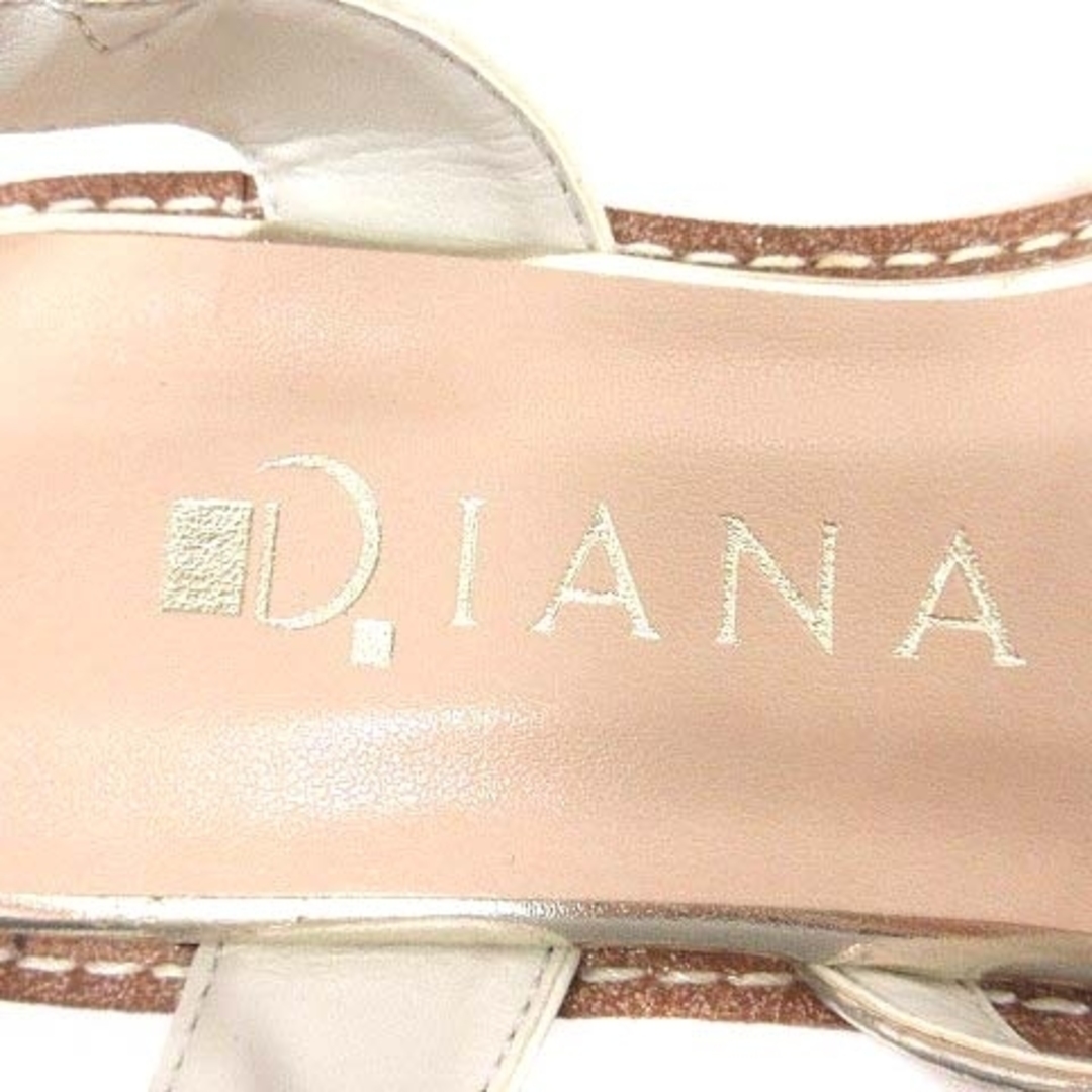 DIANA(ダイアナ)のダイアナ サンダル 厚底 レザー グリッター ウェッジソール 21.5 白 レディースの靴/シューズ(サンダル)の商品写真