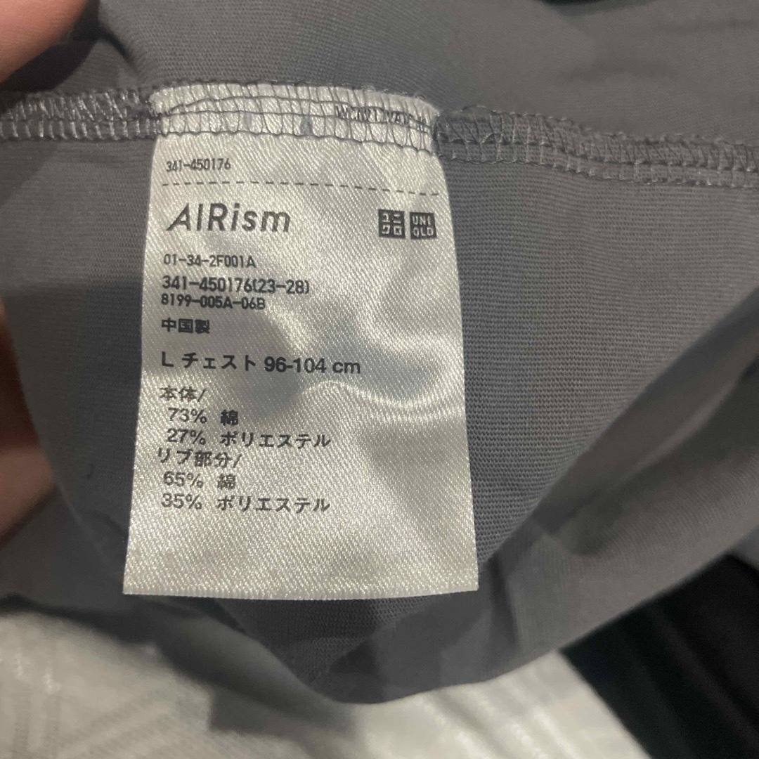 UNIQLO(ユニクロ)のエアリズムTシャツ（グレー　L） メンズのトップス(シャツ)の商品写真