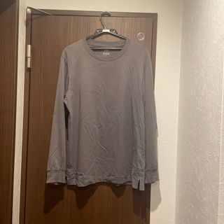 ユニクロ(UNIQLO)のエアリズムTシャツ（グレー　L）(シャツ)