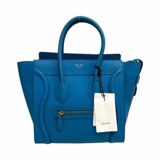 CELINE✩.*˚ ラゲージ ナノ ショッパーショルダーバッグ レザー ブルー