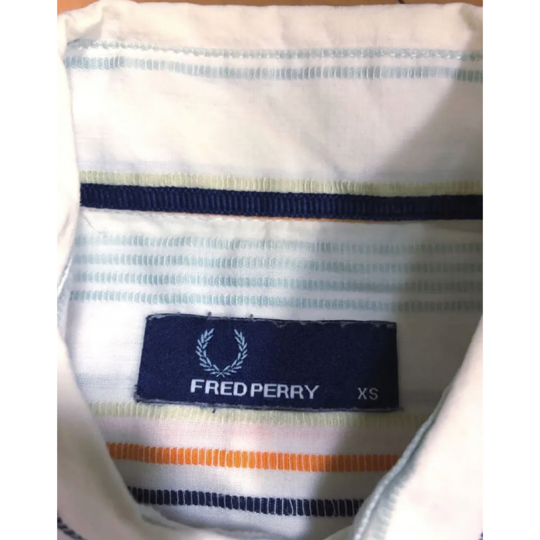 FRED PERRY(フレッドペリー)のフレッドペリーカラフルボーダーコットンシャツ メンズのトップス(Tシャツ/カットソー(半袖/袖なし))の商品写真