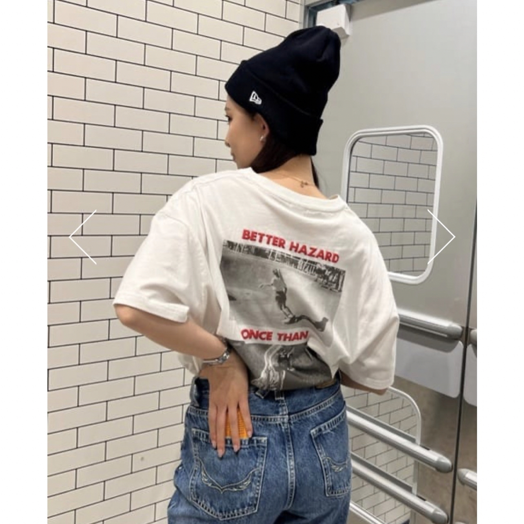 RODEO CROWNS WIDE BOWL(ロデオクラウンズワイドボウル)のロデオ★Dare Photo Tシャツ（オフホワイト） レディースのトップス(Tシャツ(半袖/袖なし))の商品写真