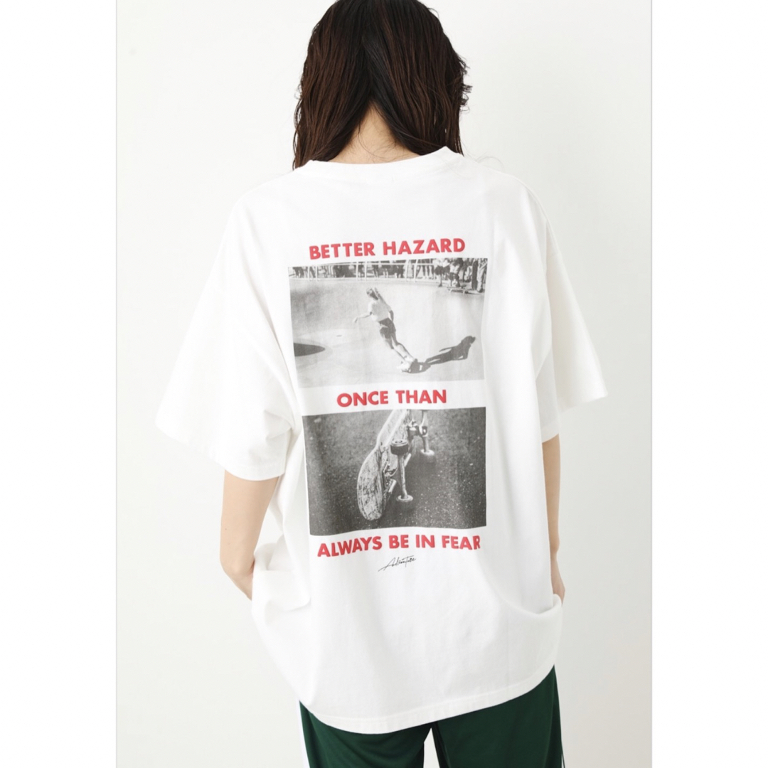 RODEO CROWNS WIDE BOWL(ロデオクラウンズワイドボウル)のロデオ★Dare Photo Tシャツ（オフホワイト） レディースのトップス(Tシャツ(半袖/袖なし))の商品写真